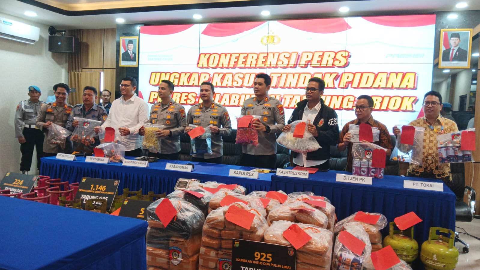 Lima Pengoplos Gas Bersubsidi Diciduk di Tanjung Priok, Ribuan Tabung Disita Polisi