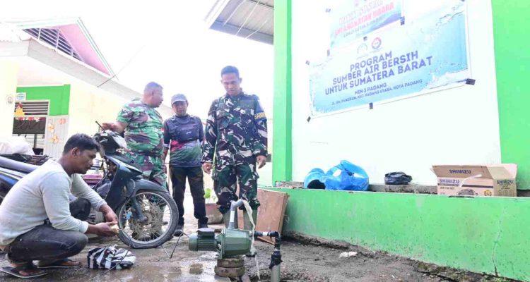 Lanud Sutan Sjahrir Bangun Sumur Bor Penuhi Kebutuhan Air Bersih Pascabencana di MIN 3 Padang