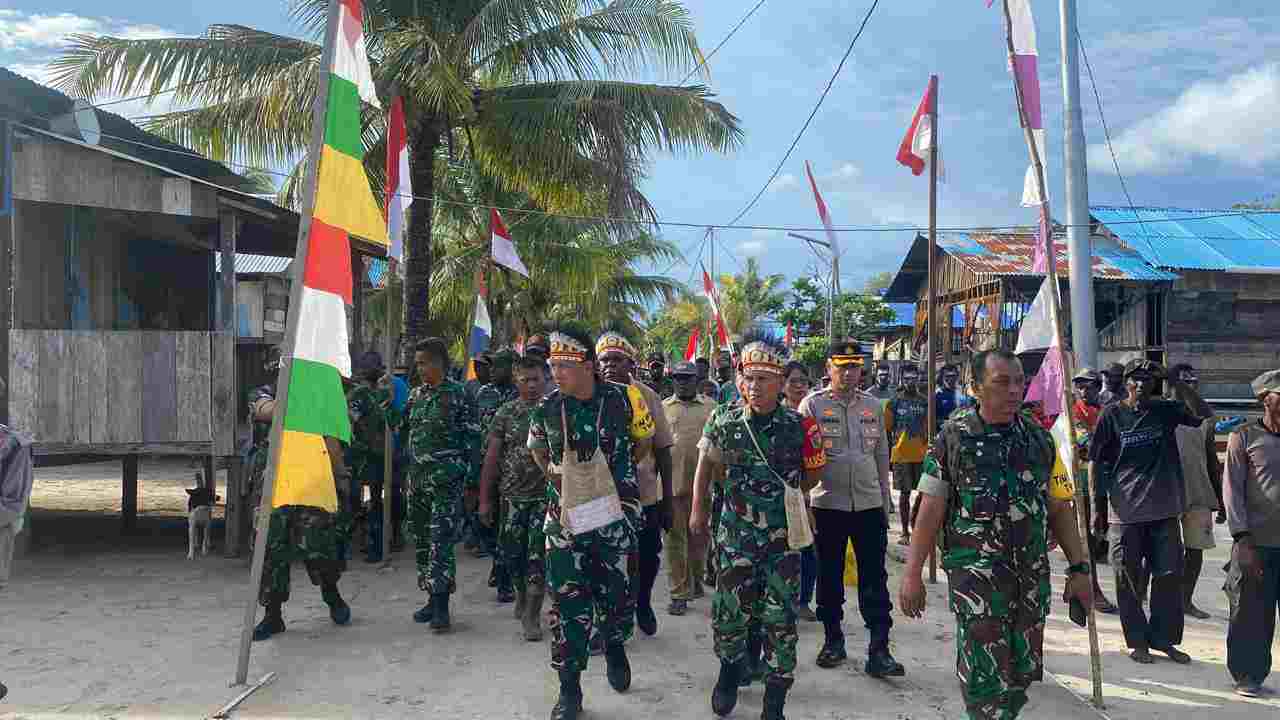 Tim Wasev TMMD ke-128 dari PJO TMMD Tinjau Langsung Sasaran di Kampung Keakwa