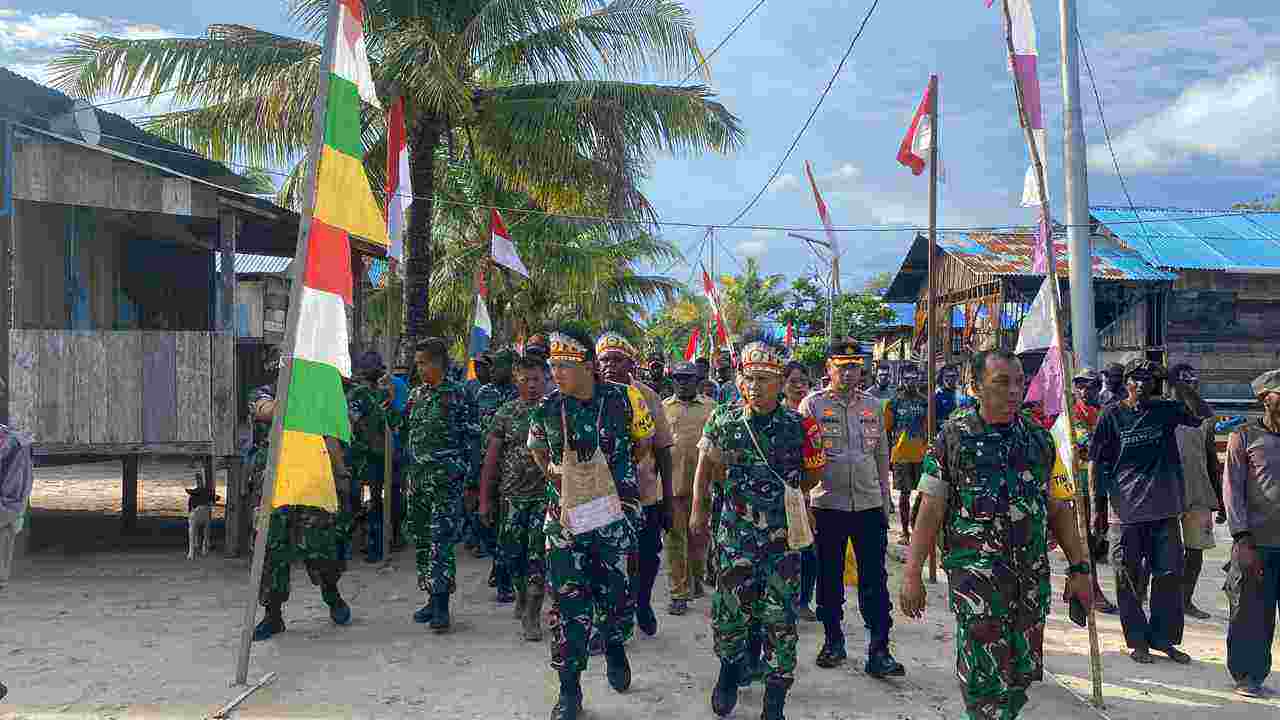 Tim Wasev TMMD ke-128 dari PJO TMMD Tinjau Langsung Sasaran di Kampung Keakwa