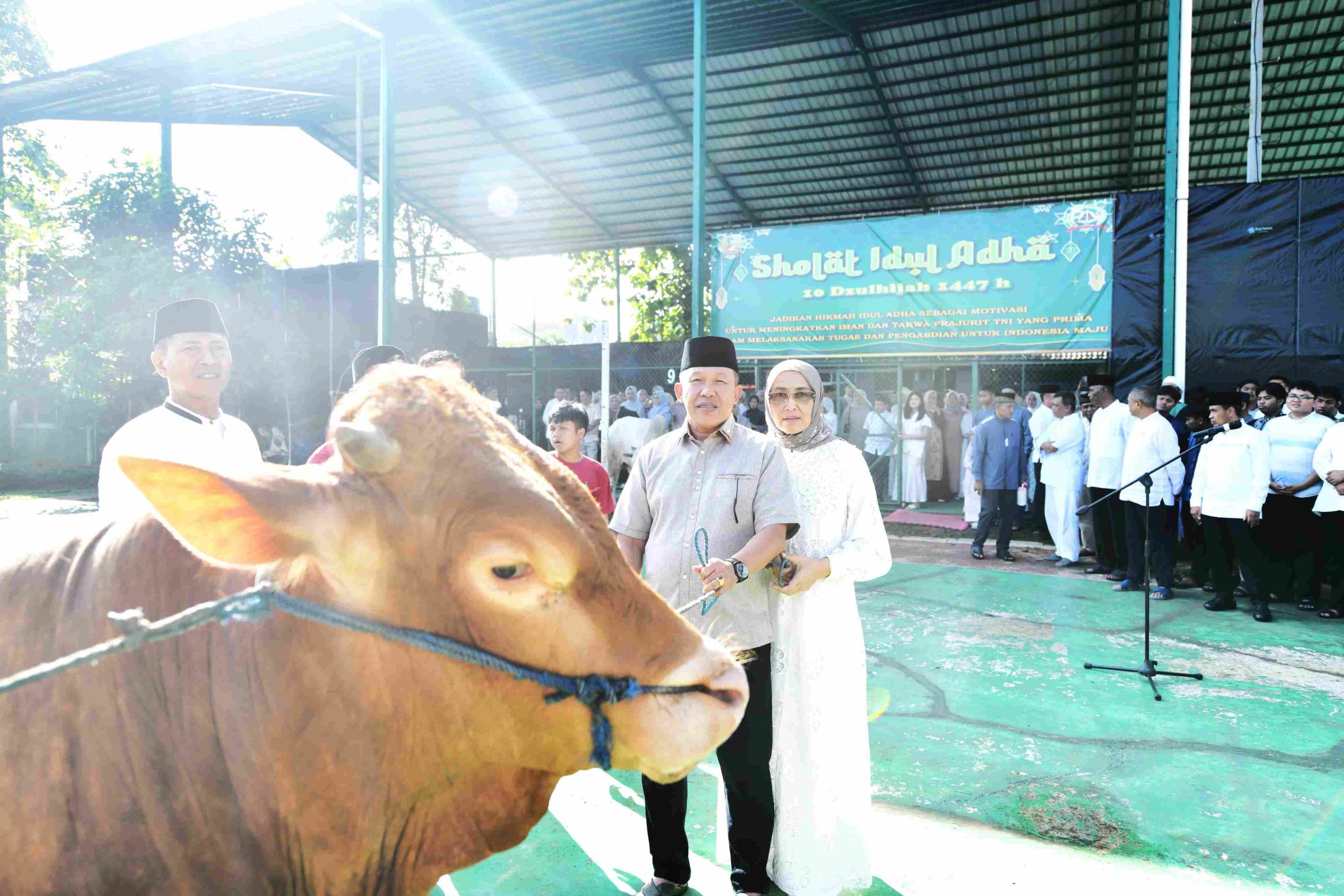 Danpusterad Sholat Idul Adha 1447 H Bersama Keluarga Besar Pusterad dan Masyarakat