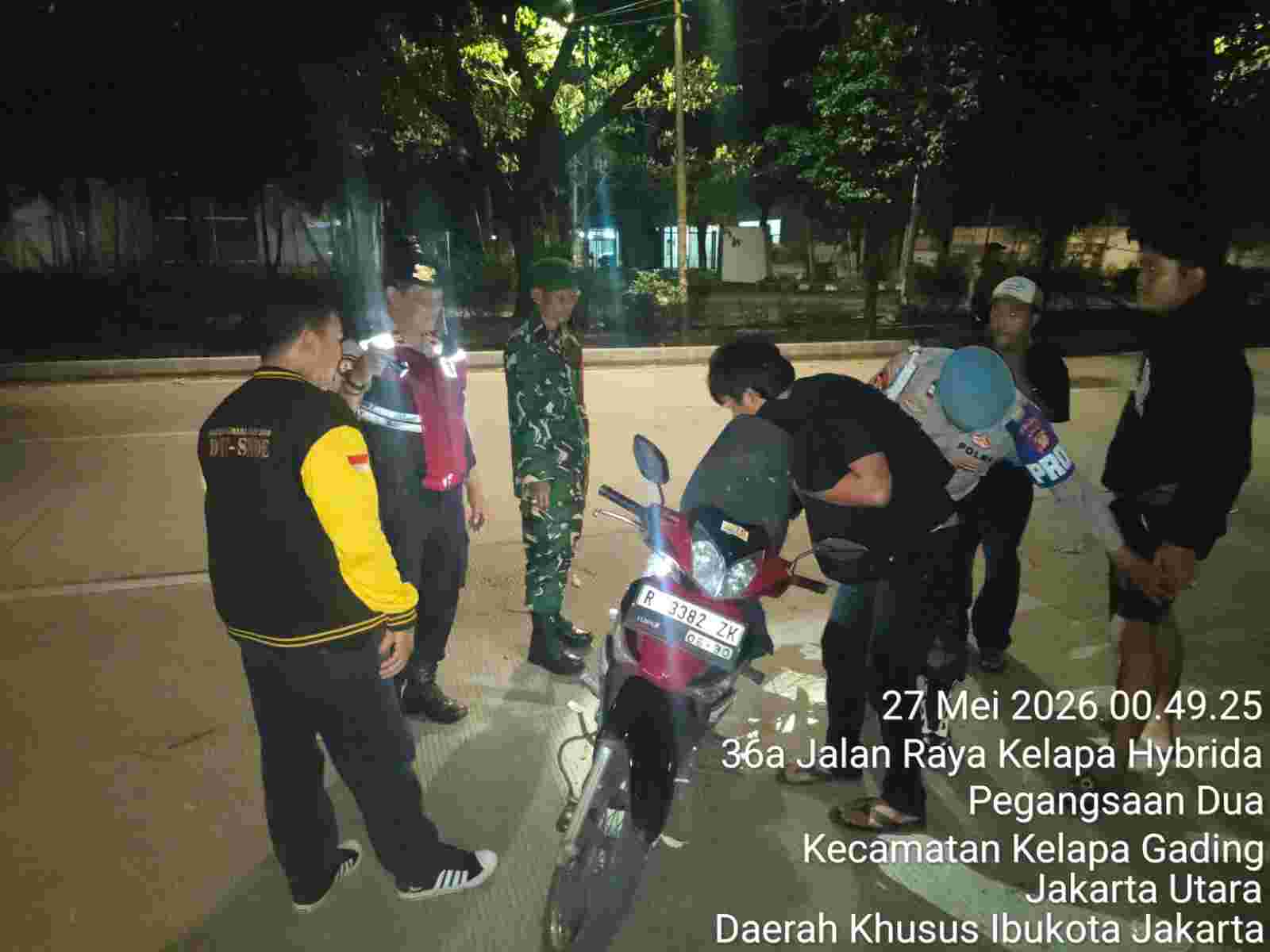 Polsek Kelapa Gading Gelar KRYD Malam Hari, Satu Pengguna Sabu Diamankan