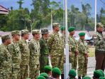 Wapang TNI Dampingi Menhan RI Tinjau Kesiapan Yonif TP 805/KSW di Papua Barat