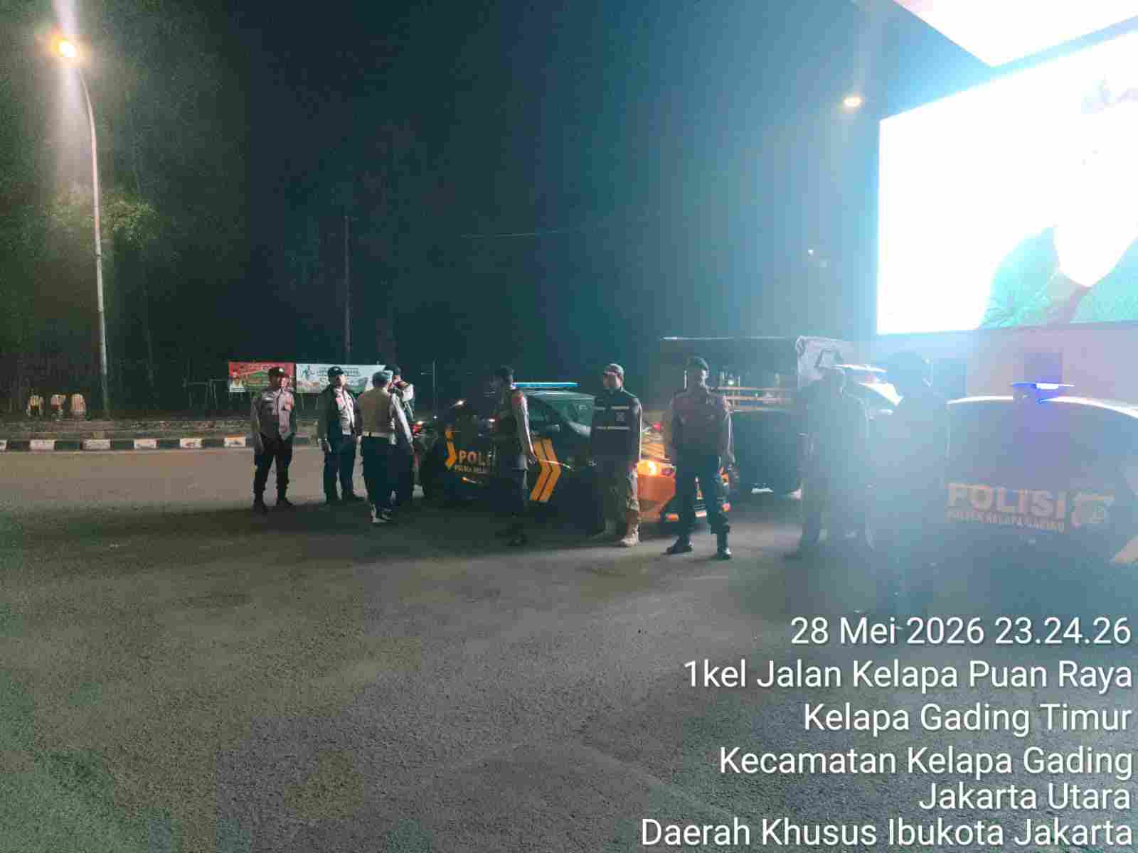 Polsek Kelapa Gading Intensifkan Patroli KRYD, Antisipasi Tawuran dan Balap Liar hingga Dini Hari