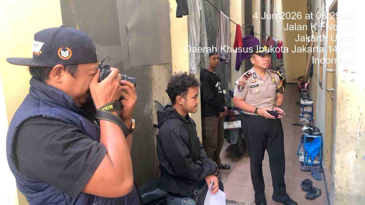 Respon Cepat Laporan Melalui 110, Polres Metro Jakarta Utara Cek TKP Dugaan Pencurian Sepeda Motor di Koja