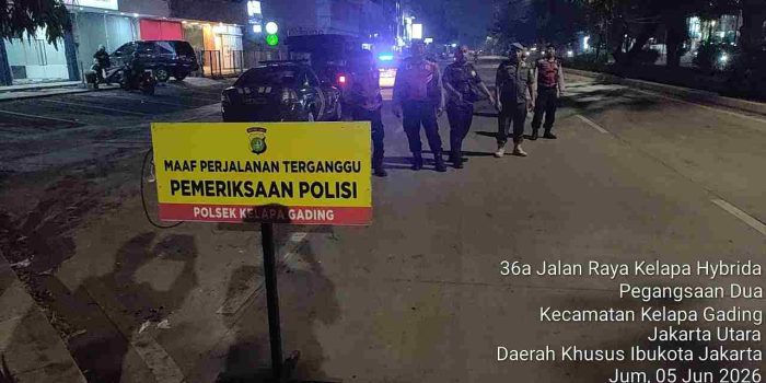 Polsek Kelapa Gading Tingkatkan Patroli KRYD, Cegah Tawuran dan Kejahatan Jalanan