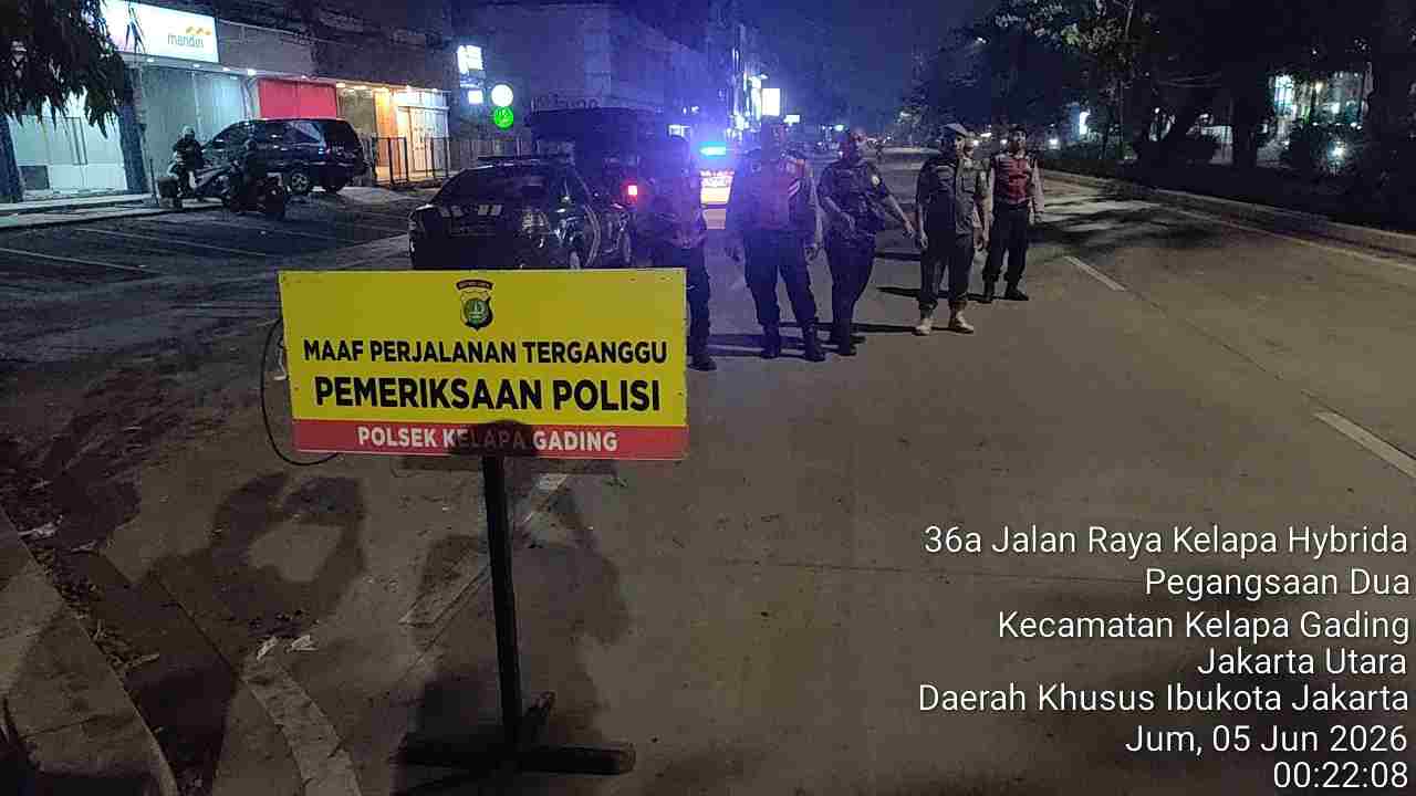 Polsek Kelapa Gading Tingkatkan Patroli KRYD, Cegah Tawuran dan Kejahatan Jalanan