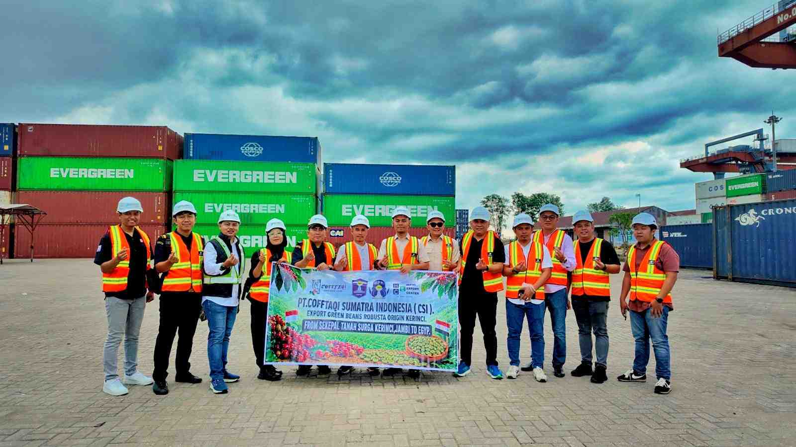 Pelindo dan HIPMI Perkuat Ekspor Kopi Kerinci ke Mesir, 19,2 Ton Green Bean Tembus Pasar Internasional