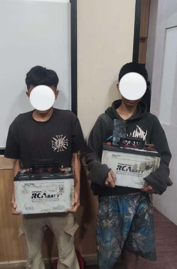 POLRES PELABUHAN TANJUNG PRIOK UNGKAP KASUS PENCURIAN AKI DAN HANDPHONE, DUA ANAK BERHADAPAN DENGAN HUKUM DIAMANKAN