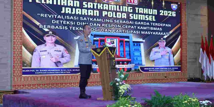 Buka Pelatihan Satkamling 2026, Kapolda Sumsel Tekankan Gotong Royong dan Pemanfaatan Teknologi