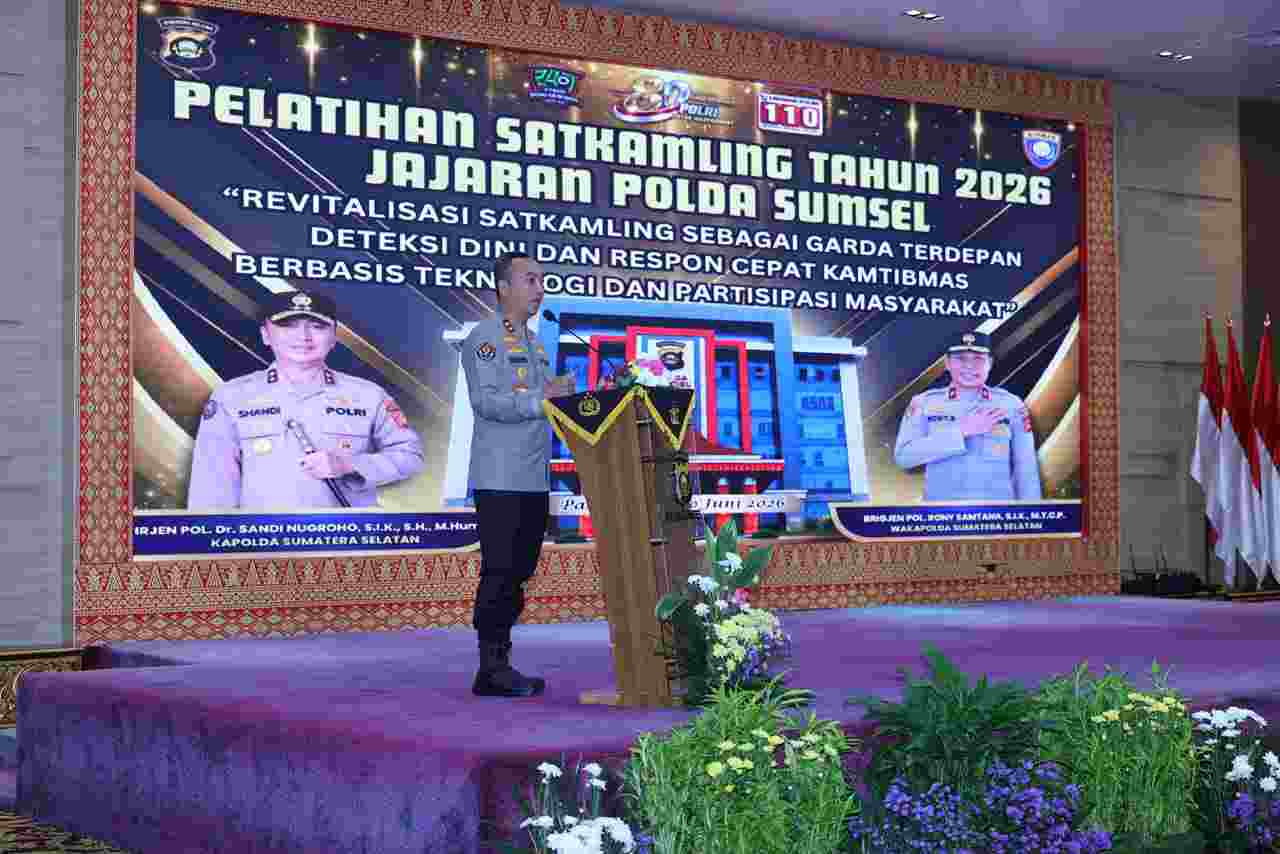 Buka Pelatihan Satkamling 2026, Kapolda Sumsel Tekankan Gotong Royong dan Pemanfaatan Teknologi