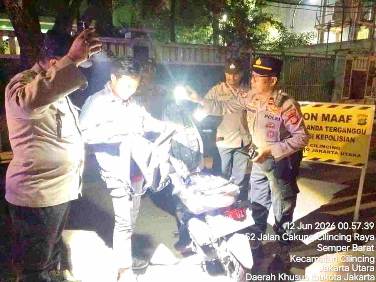 Polsek Cilincing Intensifkan Patroli KRYD dan Razia Stasioner, Antisipasi Tawuran hingga Kejahatan Jalanan
