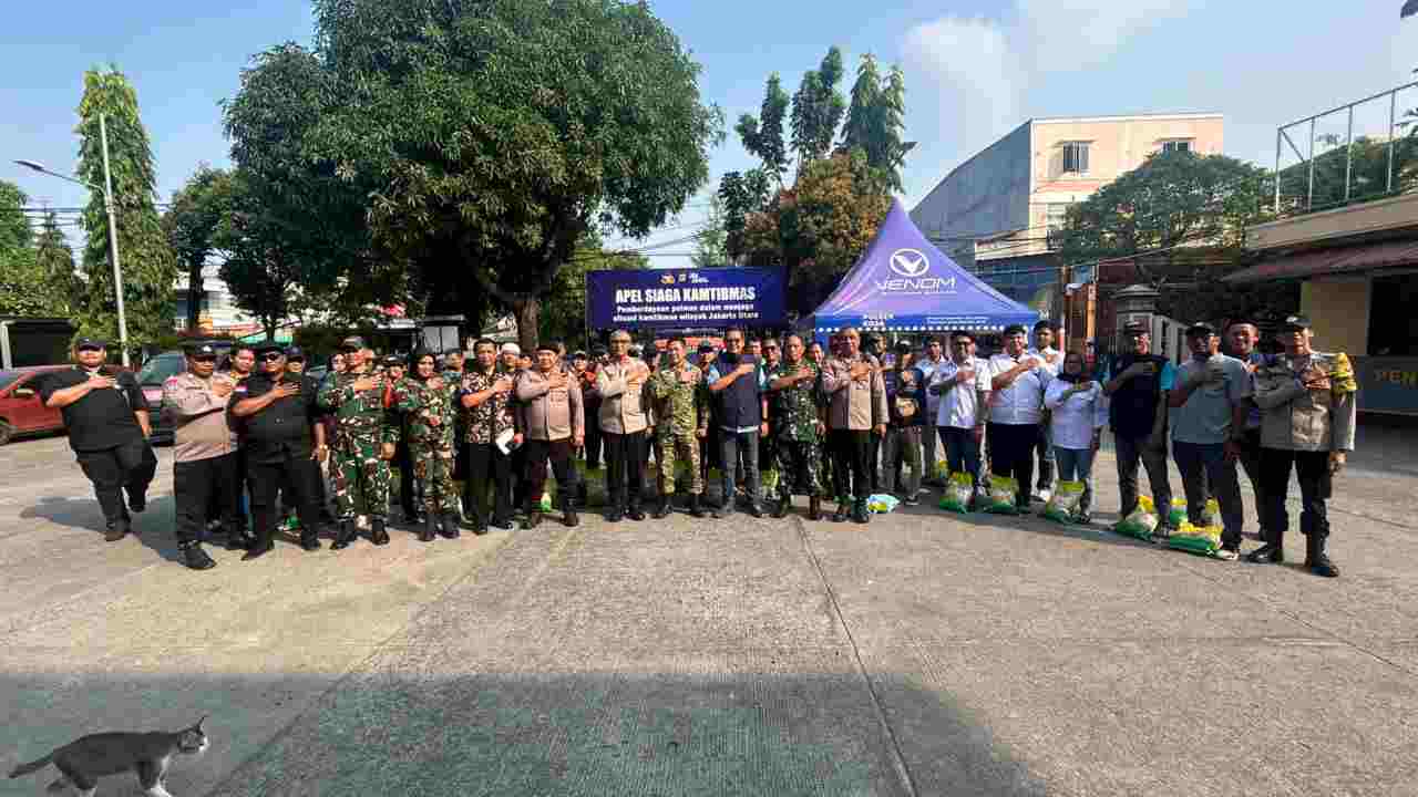 Polsek Koja Gelar Apel Sabuk Kamtibmas, Perkuat Sinergi Masyarakat Dukung Program Jaga Jakarta