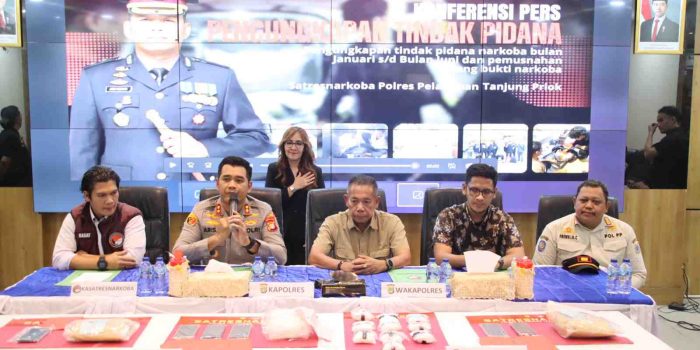 Polres Pelabuhan Tanjung Priok Ungkap 58 Kasus Narkotika, Musnahkan Barang Bukti dan Selamatkan 67 Ribu Jiwa