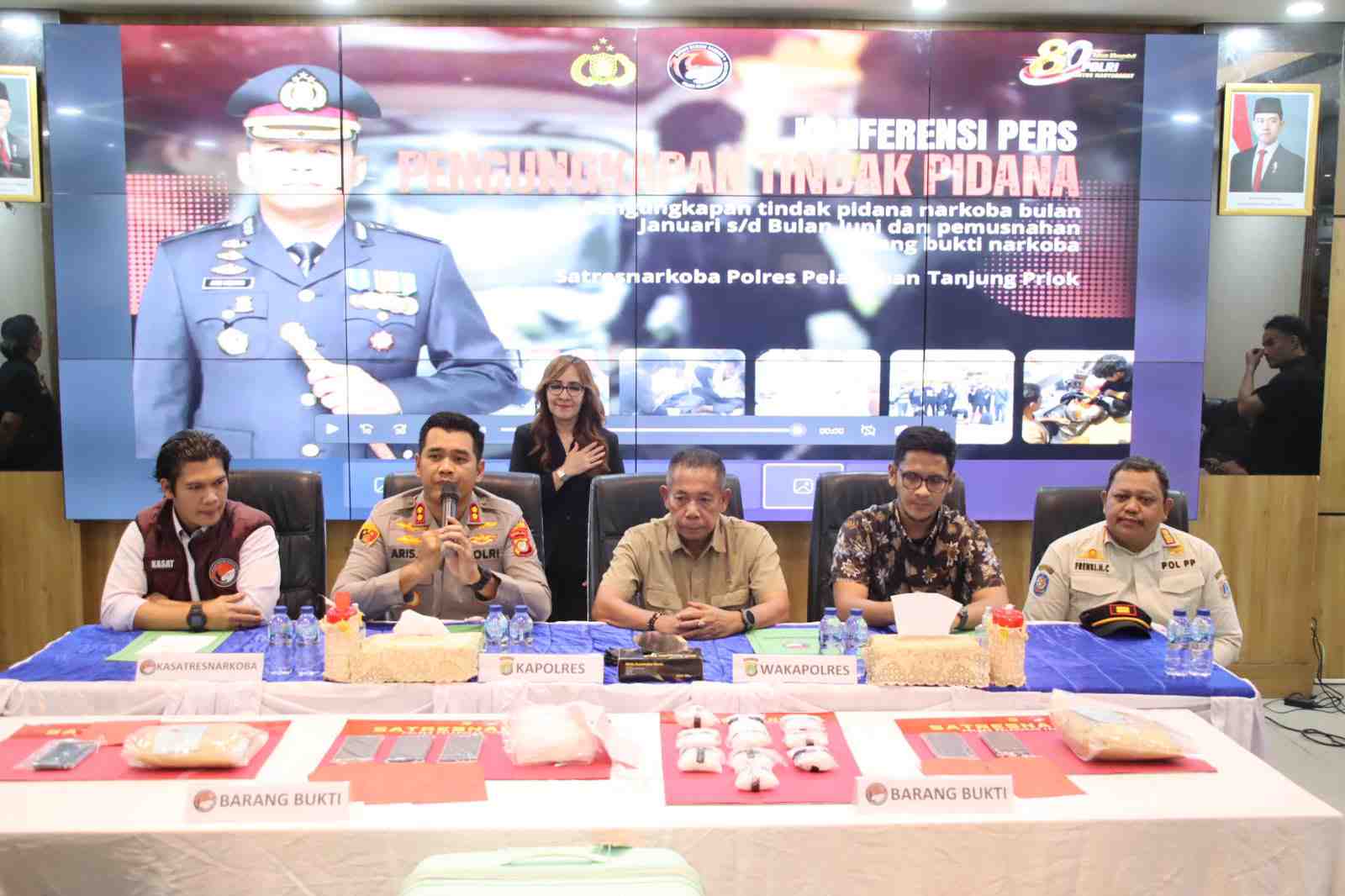 Polres Pelabuhan Tanjung Priok Ungkap 58 Kasus Narkotika, Musnahkan Barang Bukti dan Selamatkan 67 Ribu Jiwa