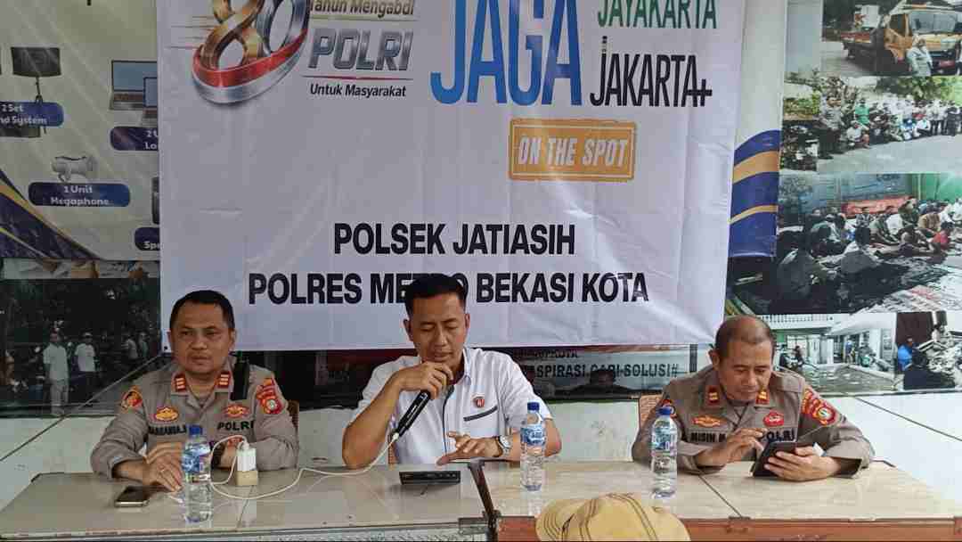 JAGA JAKARTA ON THE SPOT, POLSEK JATIASIH BERSAMA DIREKTORAT SIBER PMJ PERKUAT KEMITRAAN DAN DUKUNG KEAMANAN LINGKUNGAN