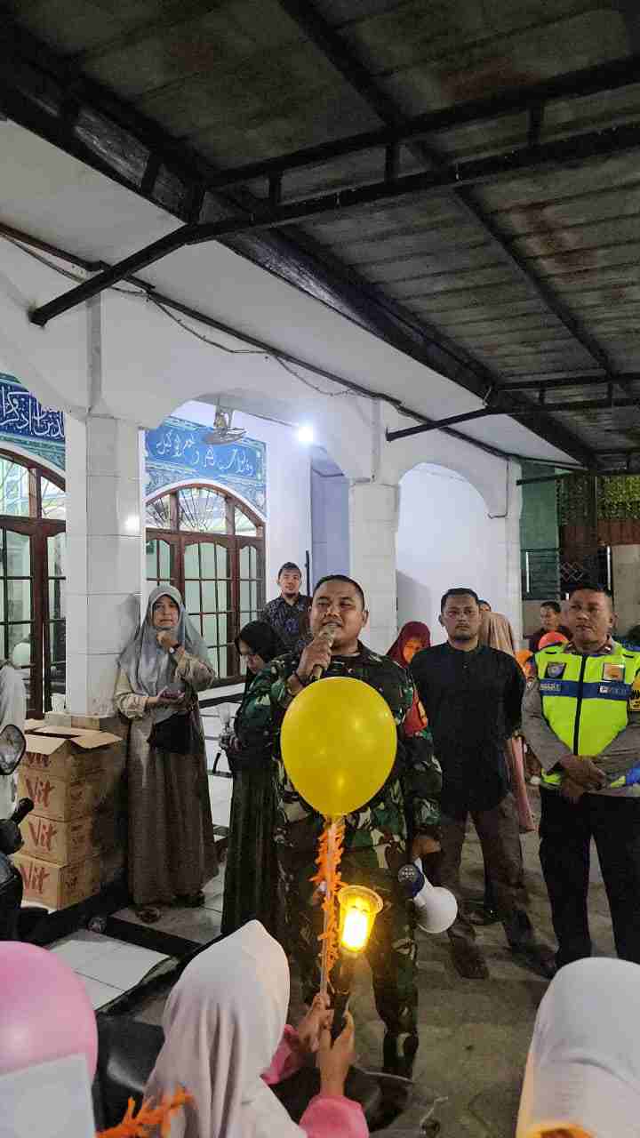 Bhabinkamtibmas dan Babinsa Jatiraden Laksanakan Pengamanan Pawai Obor Sambut Tahun Baru Islam 1 Muharram 1448 H