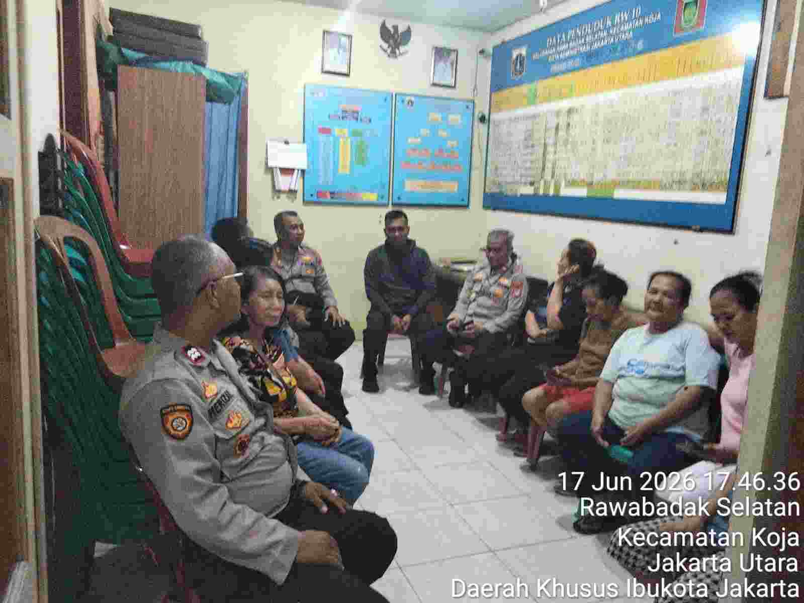 Jaga Jakarta On The Spot, Polsek Koja Ajak Warga Perkuat Keamanan Lingkungan dan Cegah Tawuran