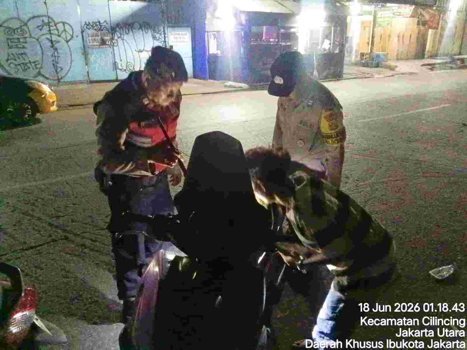 Polsek Cilincing Gelar Patroli KRYD dan Razia Stasioner, Antisipasi Tawuran serta Kejahatan Jalanan