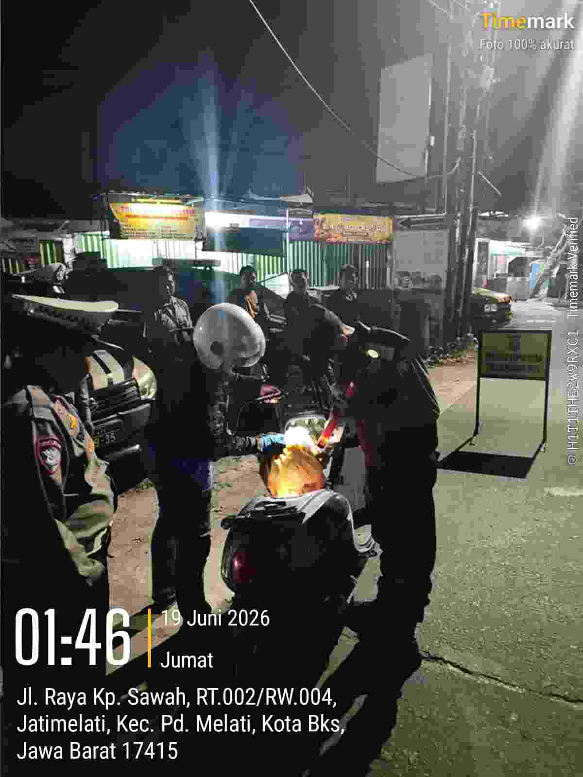 Jaga Bekasi On The Spot : Antisipasi Tawuran hingga Kejahatan Jalanan, Kanit Reskrim Pimpin Patroli dan Razia