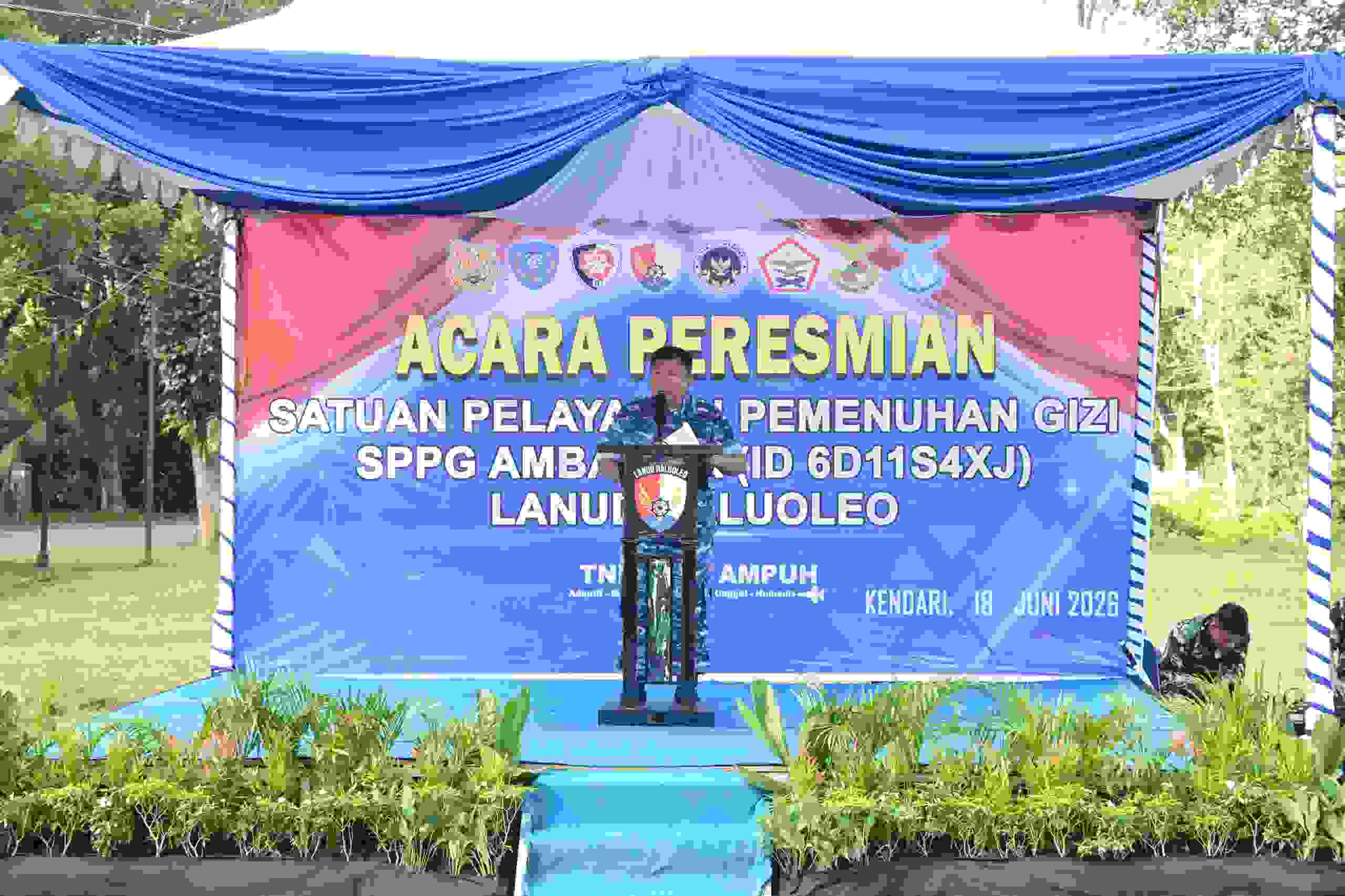 SPPG Ambaipua Lanud Haluoleo Resmi Beroperasi, Perkuat Layanan Makan Bergizi Gratis