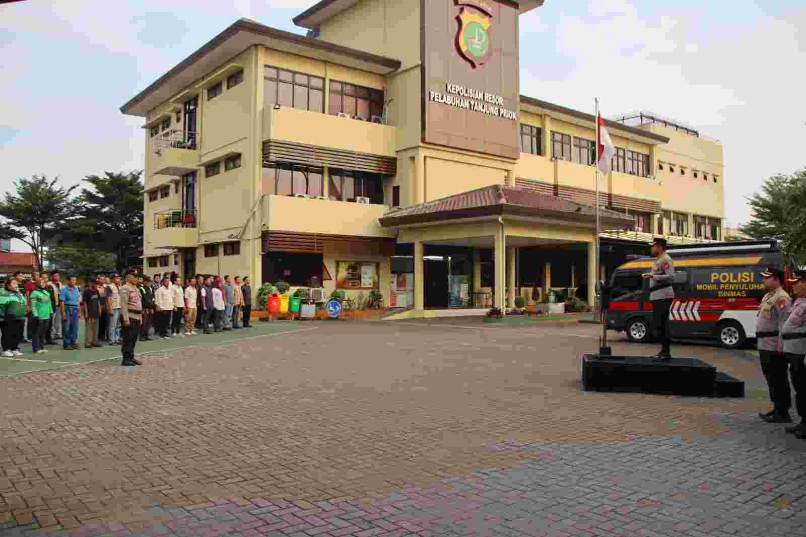 Perkuat Sinergitas, Polres Priok, Gelar JJOS Apel Gabungan Bersama Sabuk Kamtibmas