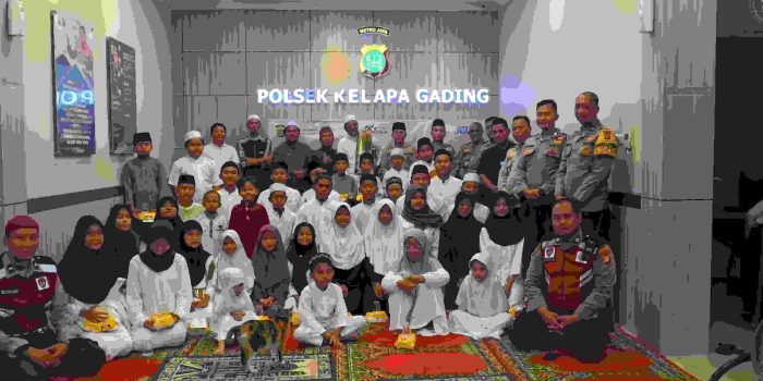 Polsek Kelapa Gading Berbagi Kebahagiaan Melalui Pengajian dan Santunan Anak Yatim