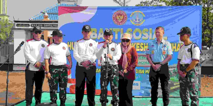 KODAERAL III HADIRI BAKTI SOSIAL KESEHATAN DALAM RANGKA HUT PUSREHABKESHAN KEMHAN RI KE-58