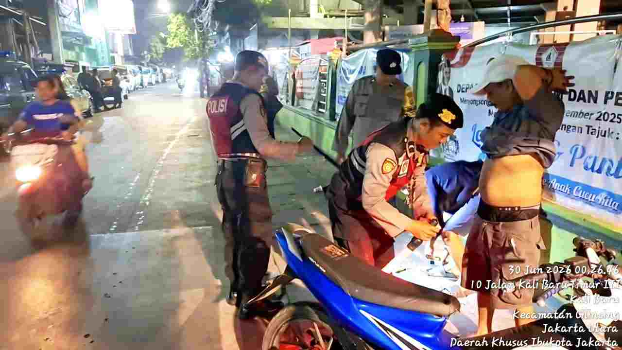 Polsek Cilincing Gelar Apel KRYD dan Patroli Jaga Jakarta+, Antisipasi Tawuran hingga Curanmor
