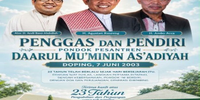 23 Tahun Kiprah Pondok Pesantren Darul Mu’minin As’adiyah Doping, Wajo: “Merawat Tradisi, Membangun Peradaban”
