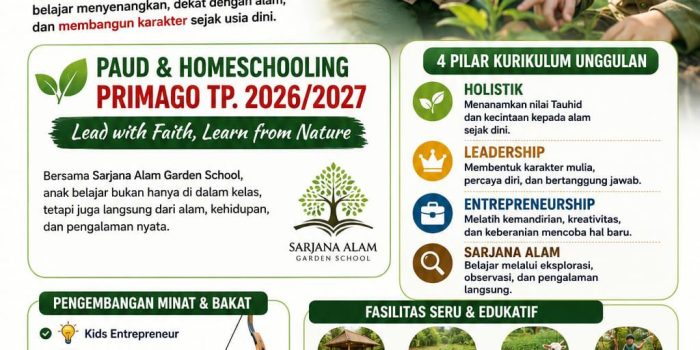 SPMB PAUD Dan Homeschooling Primago Tahun Ajaran 2026-2027
