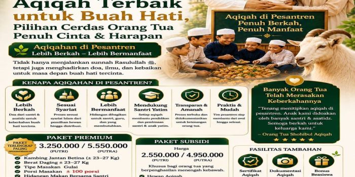 Aqiqah di Pesantren Pilihan Terbaik Untuk Buah Hati: Pilihan Cerdas Orang tua Penuh Cinta dan Harapan