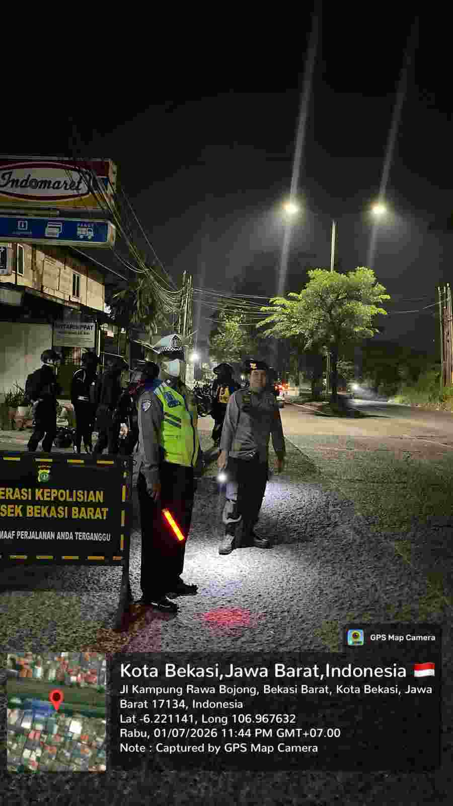Polsek Bekasi Barat Gelar Razia Stasioner dan Patroli Jaga Jakarta On The Spot Cegah Kejahatan Jalanan dan Tawuran