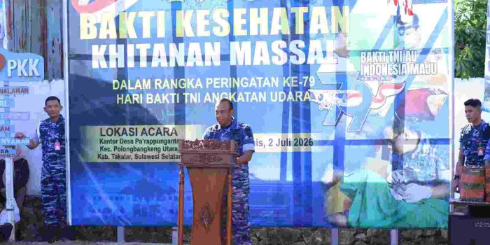 Lanud Sultan Hasanuddin Gelar Khitanan Massal Peringati Hari Bakti ke-79 TNI AU di Takalar