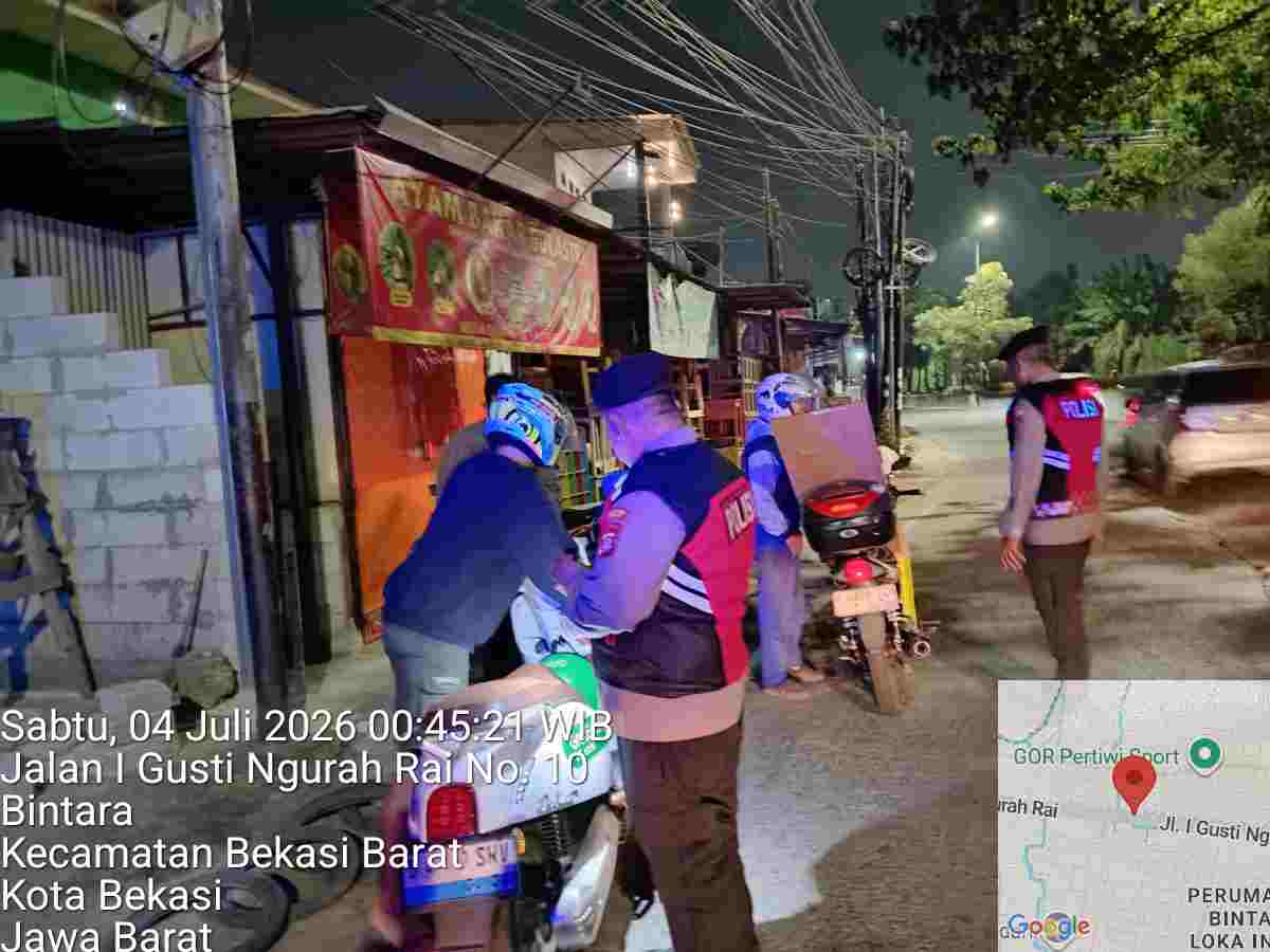Polsek Bekasi Barat Gelar Razia Stasioner dan Patroli Jaga Jakarta On The Spot Antisipasi Kejahatan Jalanan
