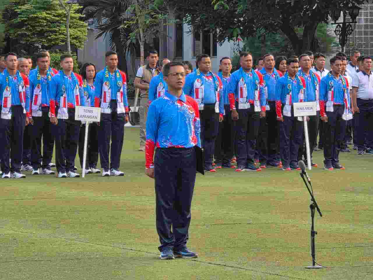 DUKUNG PRESTASI PRAJURIT, KODAERAL III HADIRI UPACARA PELEPASAN KONTINGEN KOARMADA RI