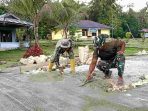 TMMD Ke-129 hari ke 2 TA 2026 pembuatan Jalan Cor di Kampung Sesor, Tingkatkan Akses dan Kesejahteraan Masyarakat