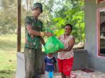 Satgas TMMD Ke-129 Kodim 1807/Sorong Selatan Bagikan 100 Paket Sembako dan Nutrisi, Wujud Nyata Kepedulian Cegah Stunting