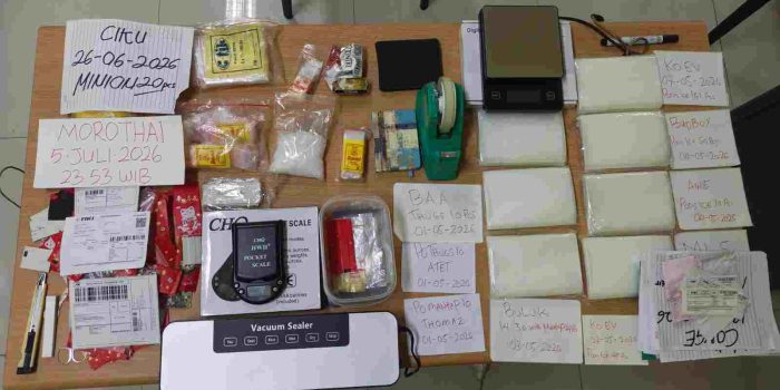 Polsek Babelan Ungkap Dugaan Peredaran Sabu, Amankan Barang Bukti Bruto 98,30 Gram